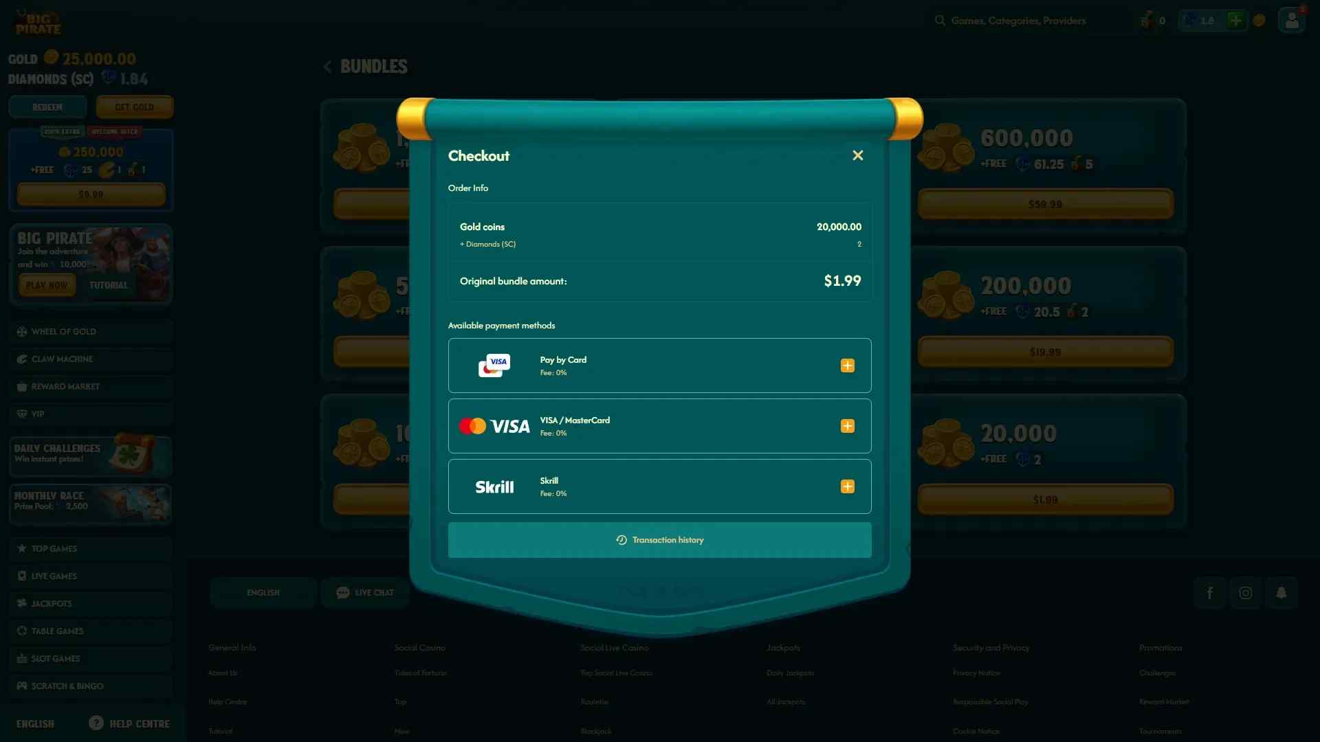 Purchase Coins